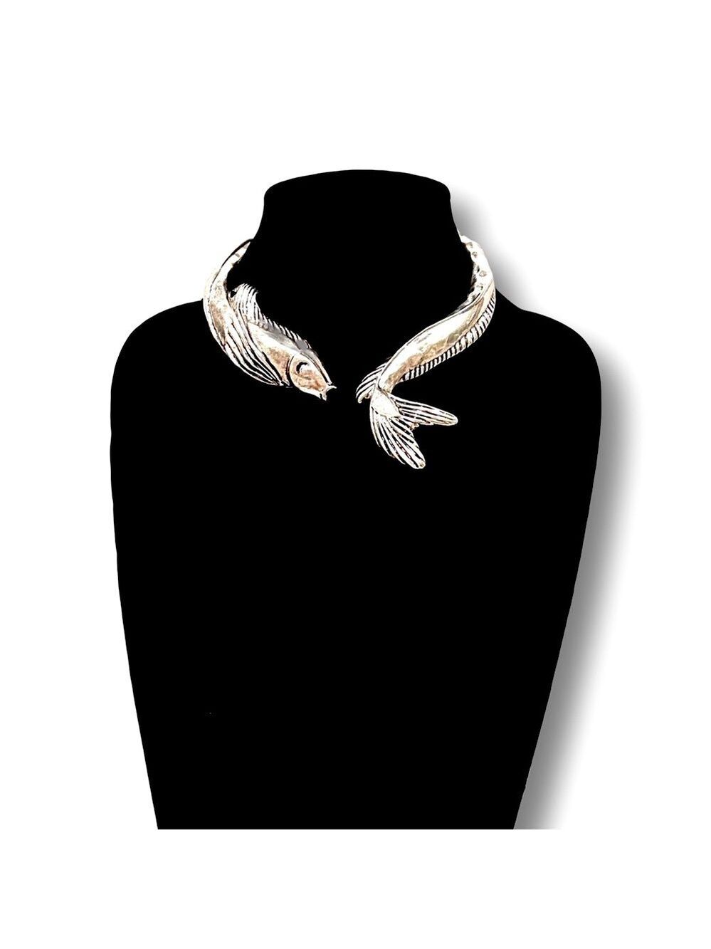 Artisan Stunning Silver Pescas Koi Collar Necklace | NEW - Picture 2 of 8